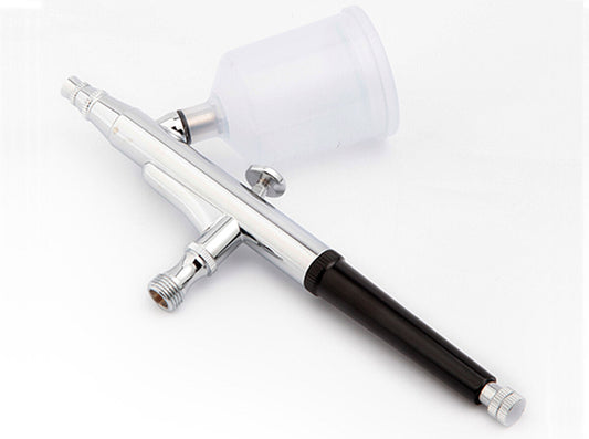 Fengda Airbrush 0.3mm Needle/Nozzle, Gravity Feed Adjustable Dual-Action Spray Gun Set with 50ml & 100ml Plastic Cups BD-131