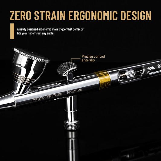 Airgoo Phantom Premium Airbrush D1 – 0.2mm & 0.3mm Dual-Action Set