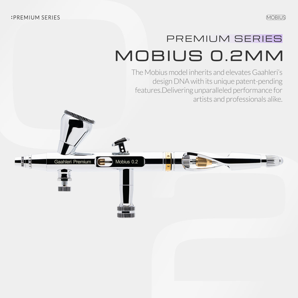 Premium Series GHPM-Mobius 0.2mm Airbrush