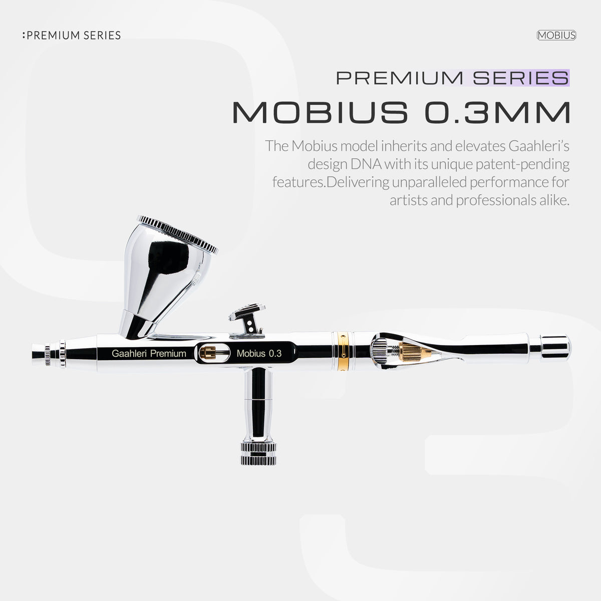 Premium Series GHPM-Mobius 0.3mm Airbrush