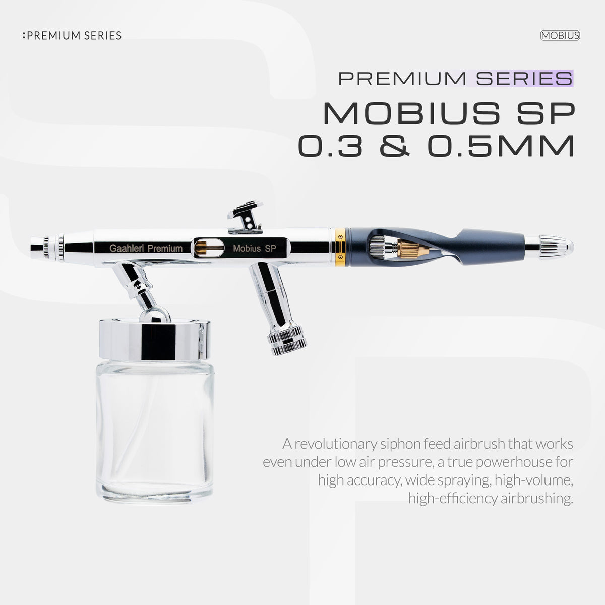 Premium Series GHPM-Mobius SP 0.3 & 0.5mm Airbrush