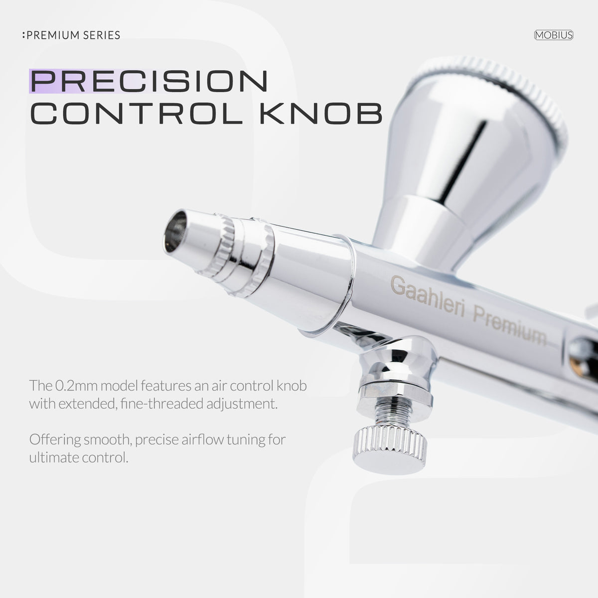 Premium Series GHPM-Mobius 0.2mm Airbrush