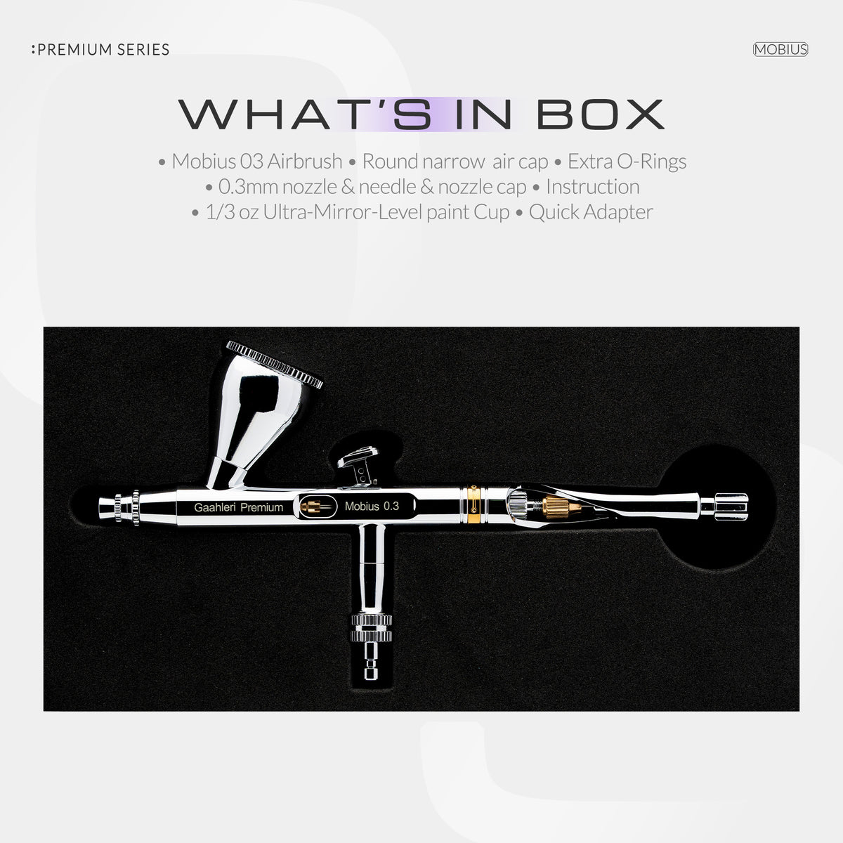 Premium Series GHPM-Mobius 0.3mm Airbrush