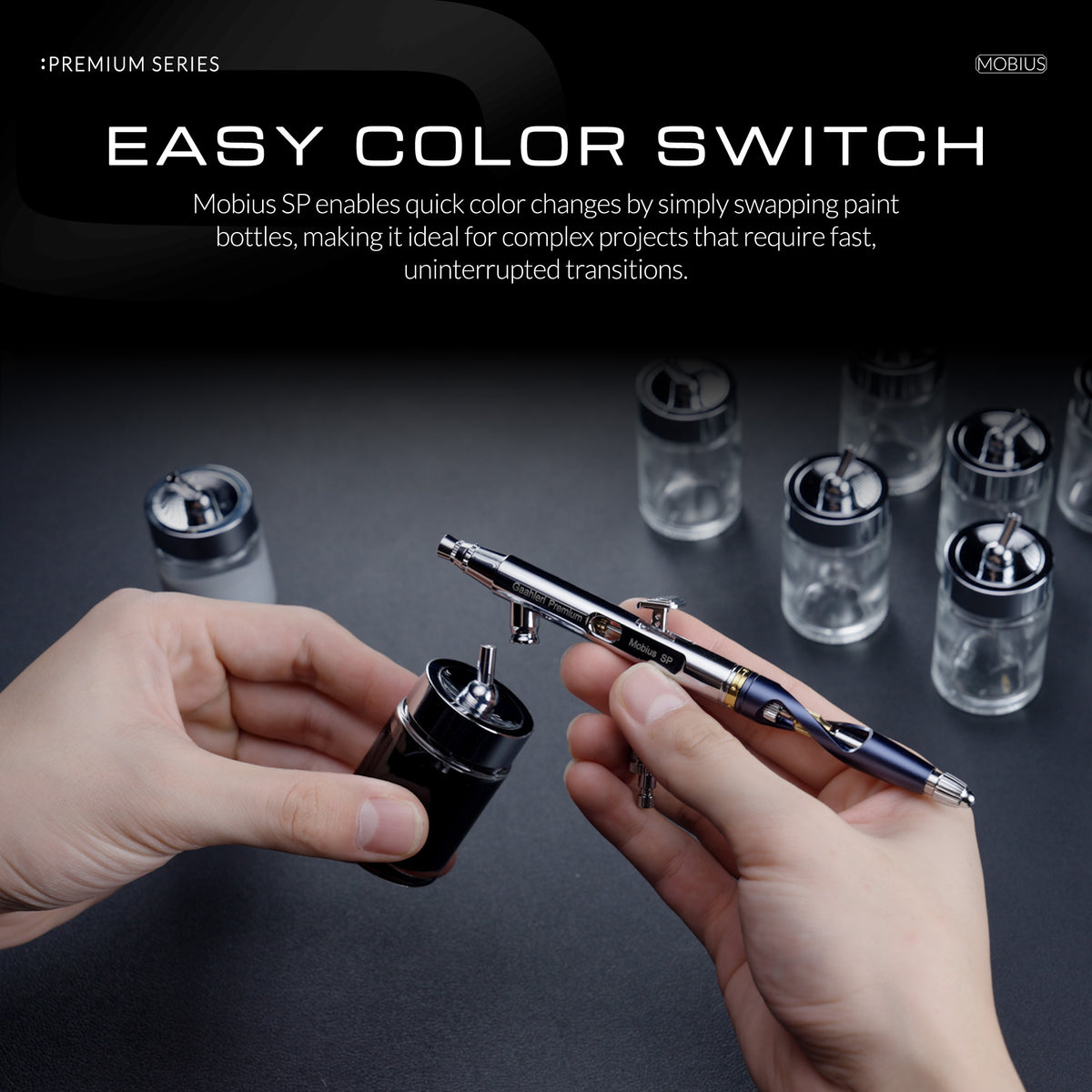 Premium Series GHPM-Mobius SP 0.3 & 0.5mm Airbrush
