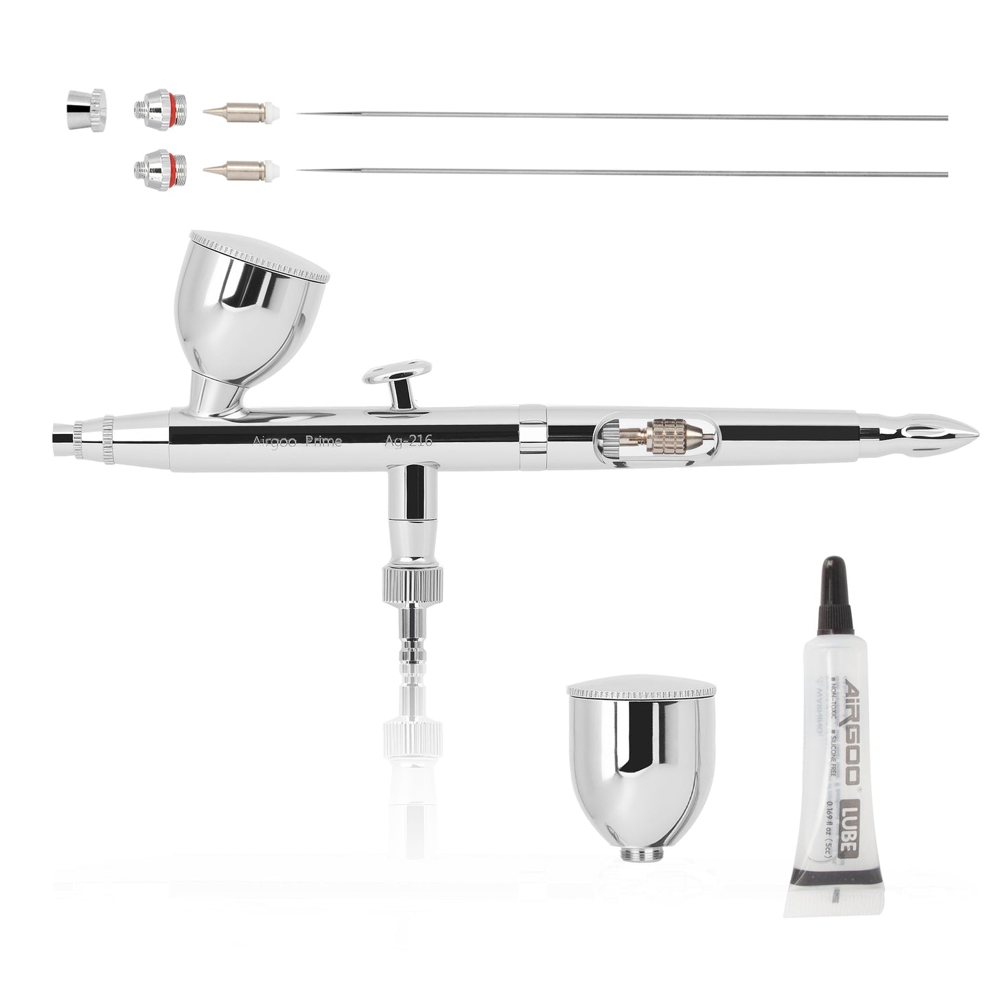 Airgoo AG-216 Prime Dual-Action Airbrush Set – 0.3mm & 0.5mm Nozzles