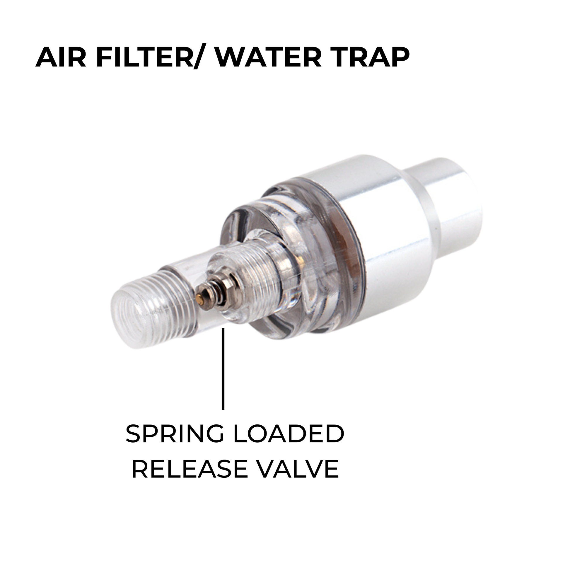 Mini Airbrush Moisture Filter – 1/8" BSP Water Trap | BD-12