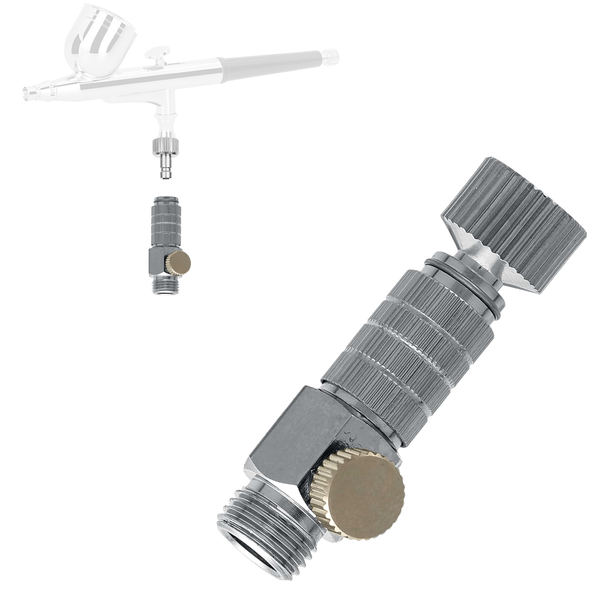 Airbrush Quick Coupler with Airflow Regulator Knob – 1/8" BSP | BD-120