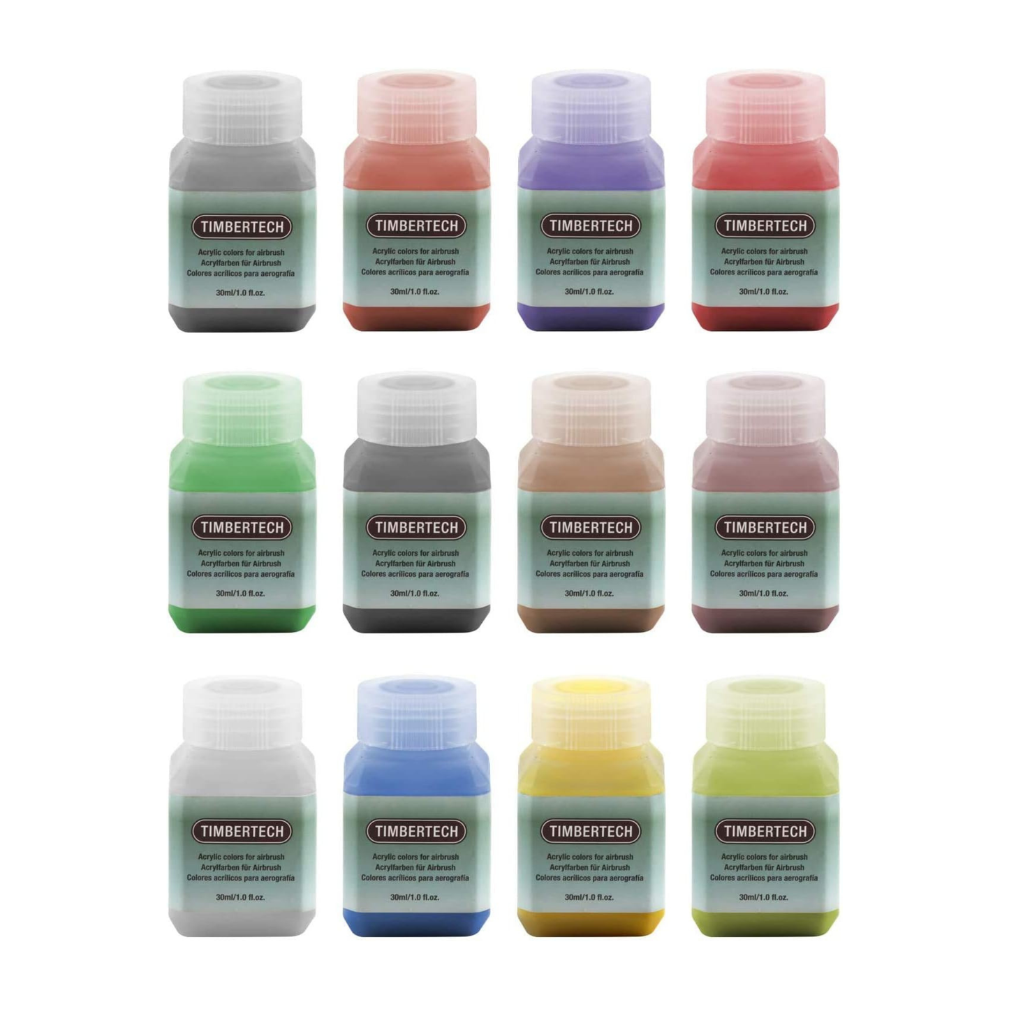 Timbertech Airbrush Acrylic Paint 12x30ml