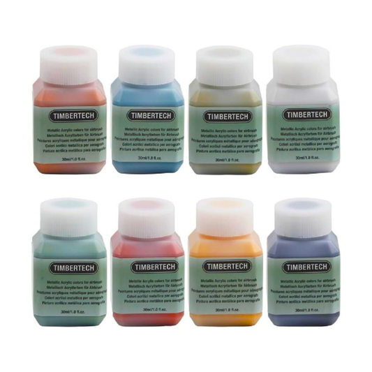 Timbertech Airbrush Metallic Paint 8x30ml