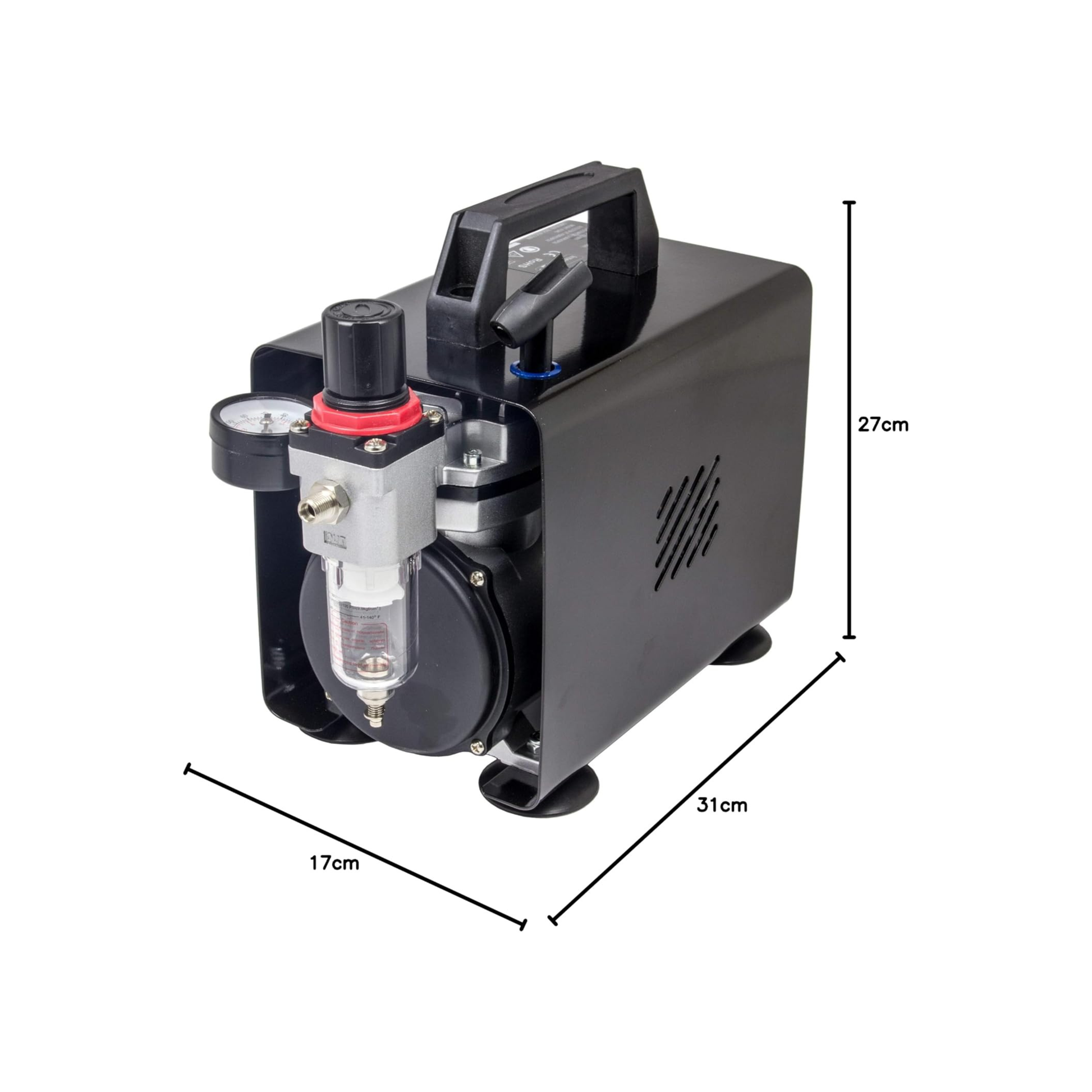Fengda AS-18A Studio Series Airbrush Compressor with Metal Carrying Case
