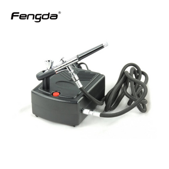 Fengda Nail-Art Airbrush Kit – BD-831 with Compressor & BD-135 0.2mm Double-Action Airbrush Pistol