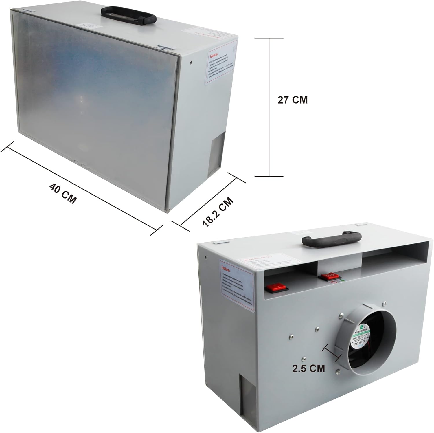 Fengda BD-512A Portable Airbrush Spray Booth with Exhaust Fan & LED Light