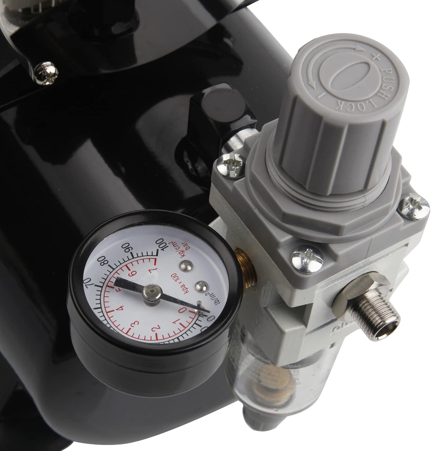 Fengda Elite AS-326 Professional Airbrush Compressor with Dual Cooling Fans & 3L Tank