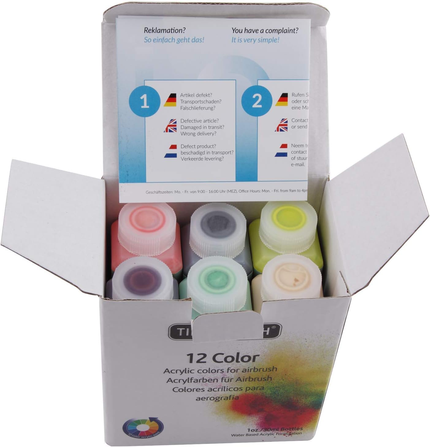 Timbertech Airbrush Acrylic Paint 12x30ml