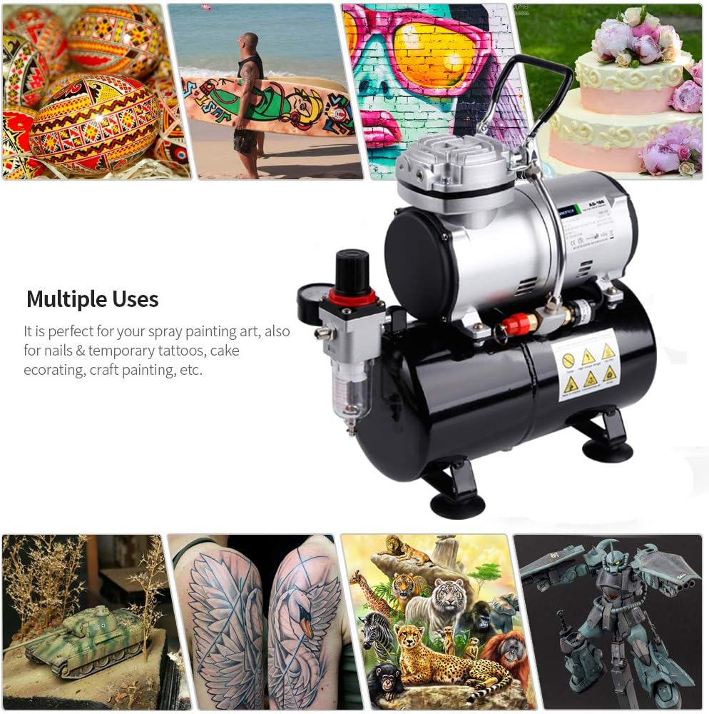 Fengda AS-186K Airbrush Starter Kit with 3L Compressor & FE-130 Airbrush