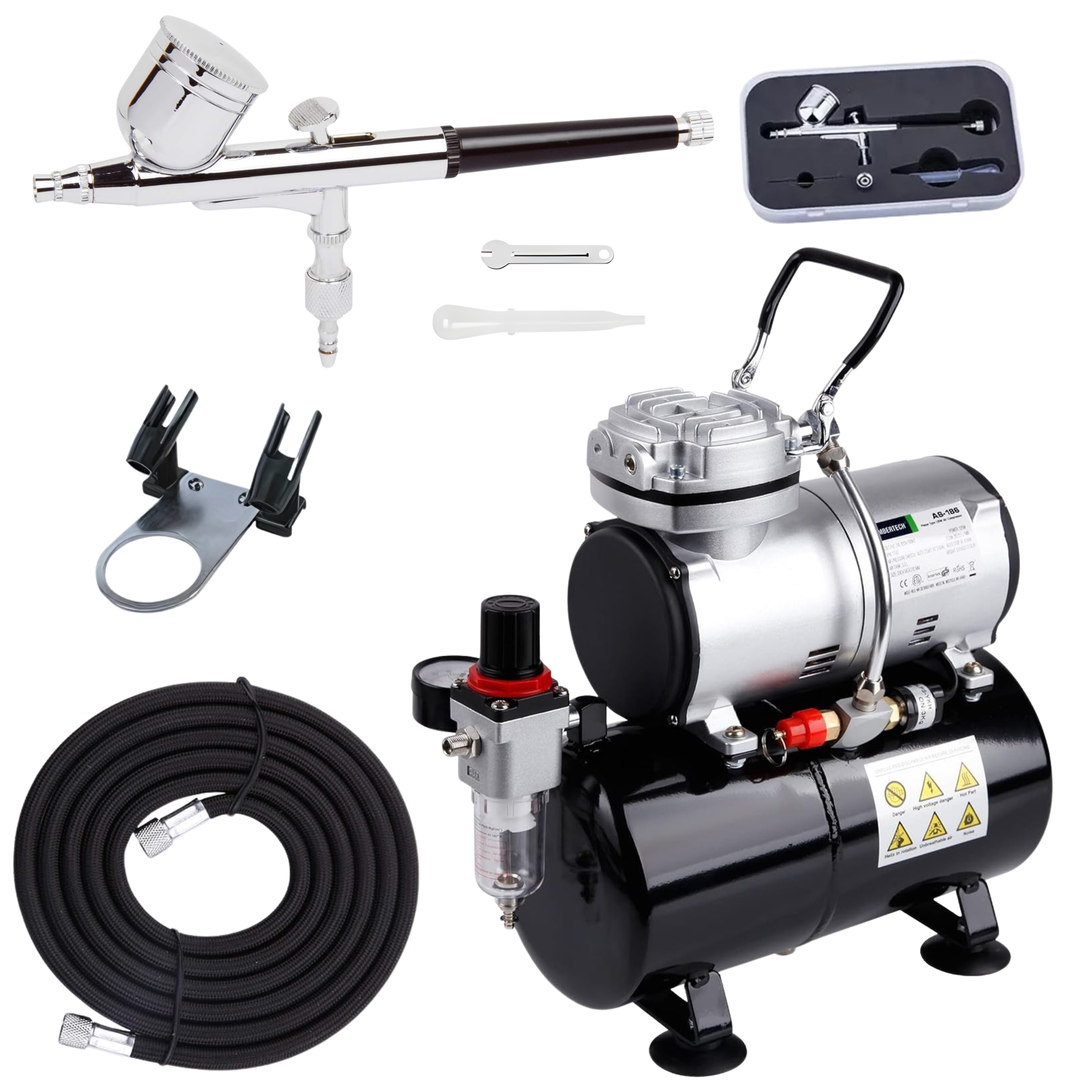 Fengda AS-186K Airbrush Starter Kit with 3L Compressor & FE-130 Airbrush