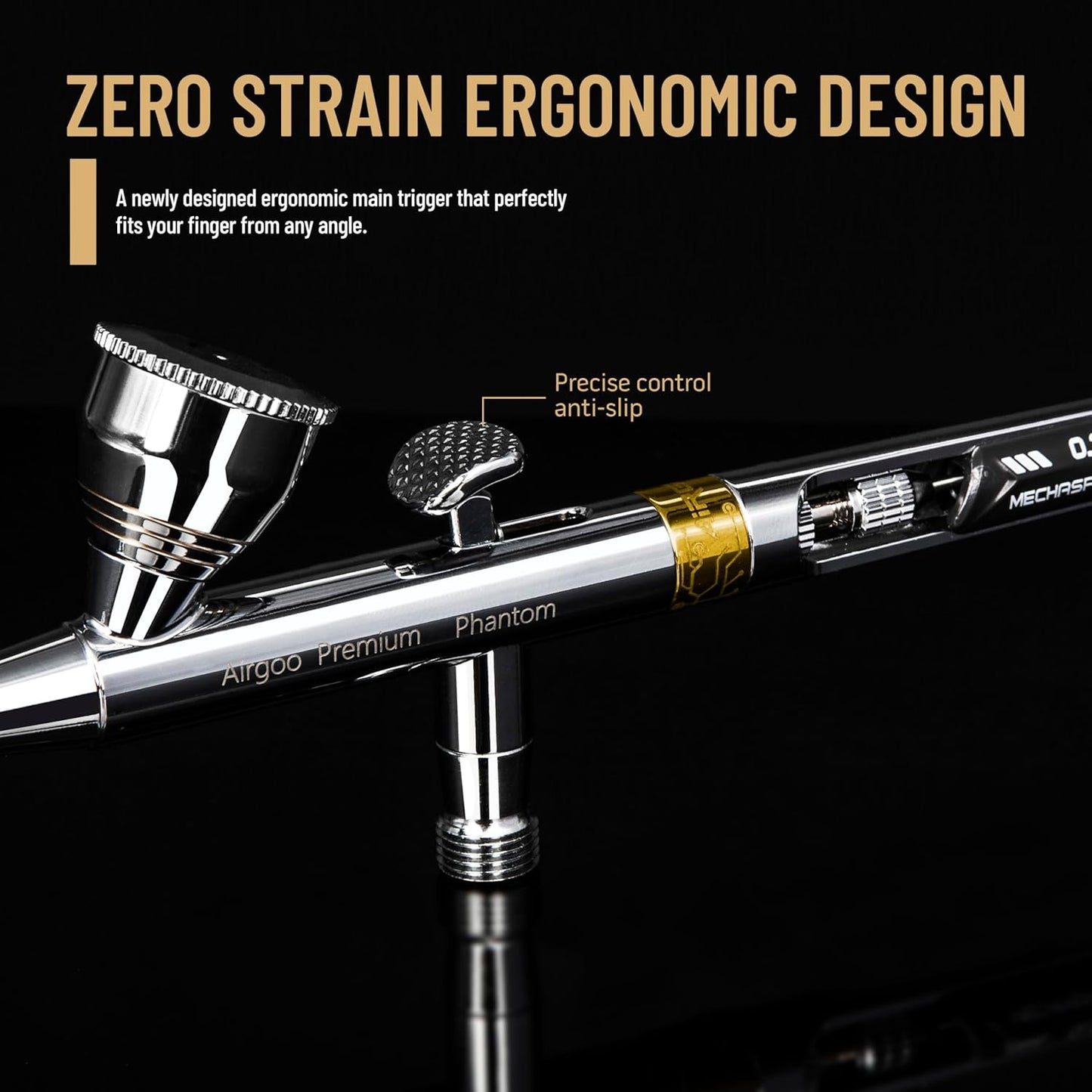 Airgoo Phantom Premium Airbrush D1 – 0.2mm & 0.3mm Dual-Action Set